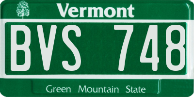VT license plate BVS748