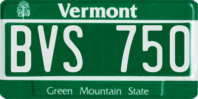 VT license plate BVS750