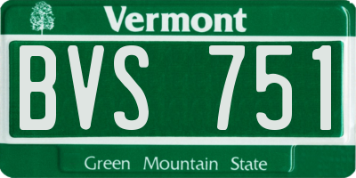 VT license plate BVS751
