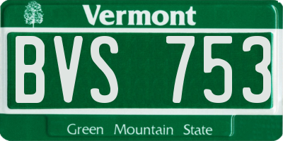 VT license plate BVS753