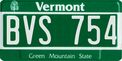 VT license plate BVS754