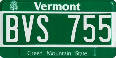 VT license plate BVS755