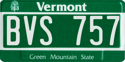 VT license plate BVS757