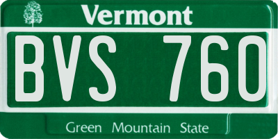 VT license plate BVS760