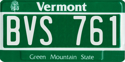 VT license plate BVS761