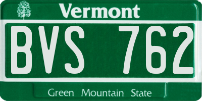 VT license plate BVS762