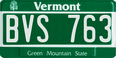 VT license plate BVS763