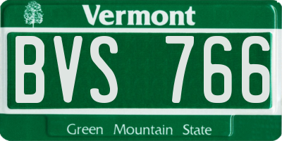 VT license plate BVS766