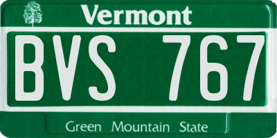 VT license plate BVS767