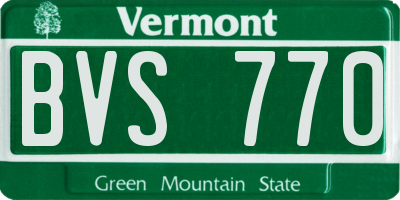 VT license plate BVS770