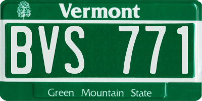 VT license plate BVS771