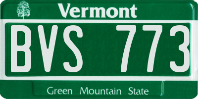 VT license plate BVS773