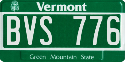 VT license plate BVS776