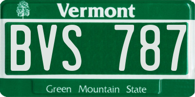 VT license plate BVS787