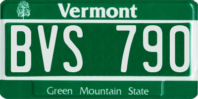 VT license plate BVS790