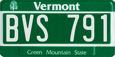 VT license plate BVS791