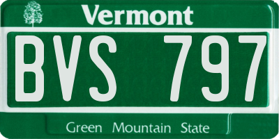 VT license plate BVS797