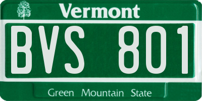 VT license plate BVS801