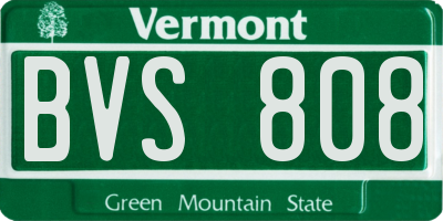 VT license plate BVS808