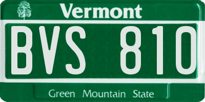 VT license plate BVS810
