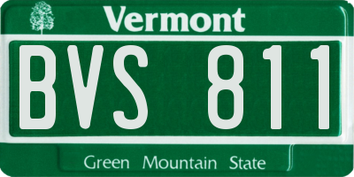 VT license plate BVS811