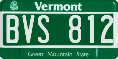 VT license plate BVS812