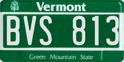 VT license plate BVS813