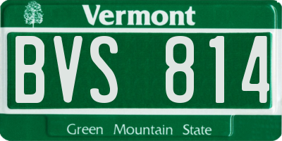 VT license plate BVS814
