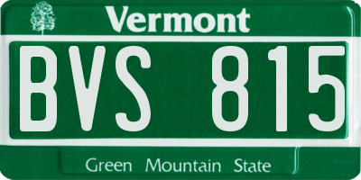 VT license plate BVS815