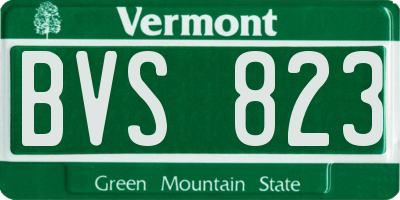 VT license plate BVS823