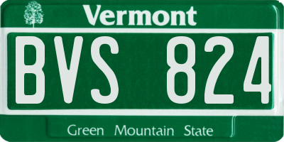 VT license plate BVS824