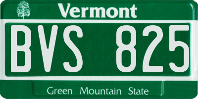 VT license plate BVS825