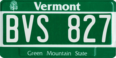 VT license plate BVS827