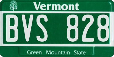 VT license plate BVS828