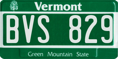 VT license plate BVS829