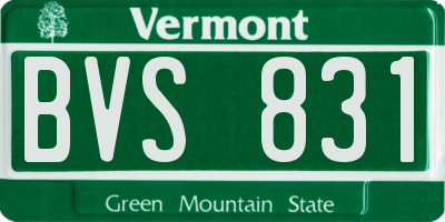 VT license plate BVS831