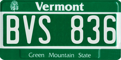 VT license plate BVS836