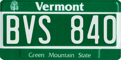VT license plate BVS840