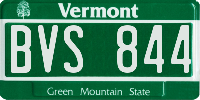VT license plate BVS844