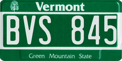 VT license plate BVS845
