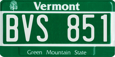 VT license plate BVS851