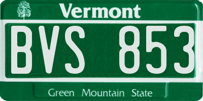 VT license plate BVS853