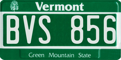 VT license plate BVS856