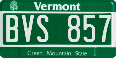 VT license plate BVS857