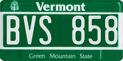 VT license plate BVS858
