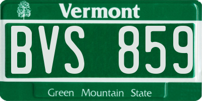 VT license plate BVS859