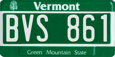 VT license plate BVS861