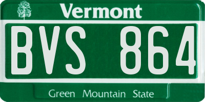 VT license plate BVS864