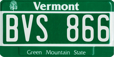 VT license plate BVS866
