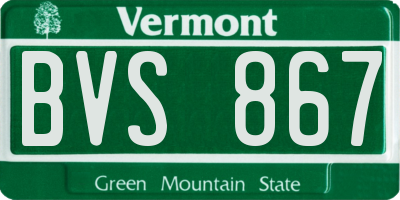 VT license plate BVS867